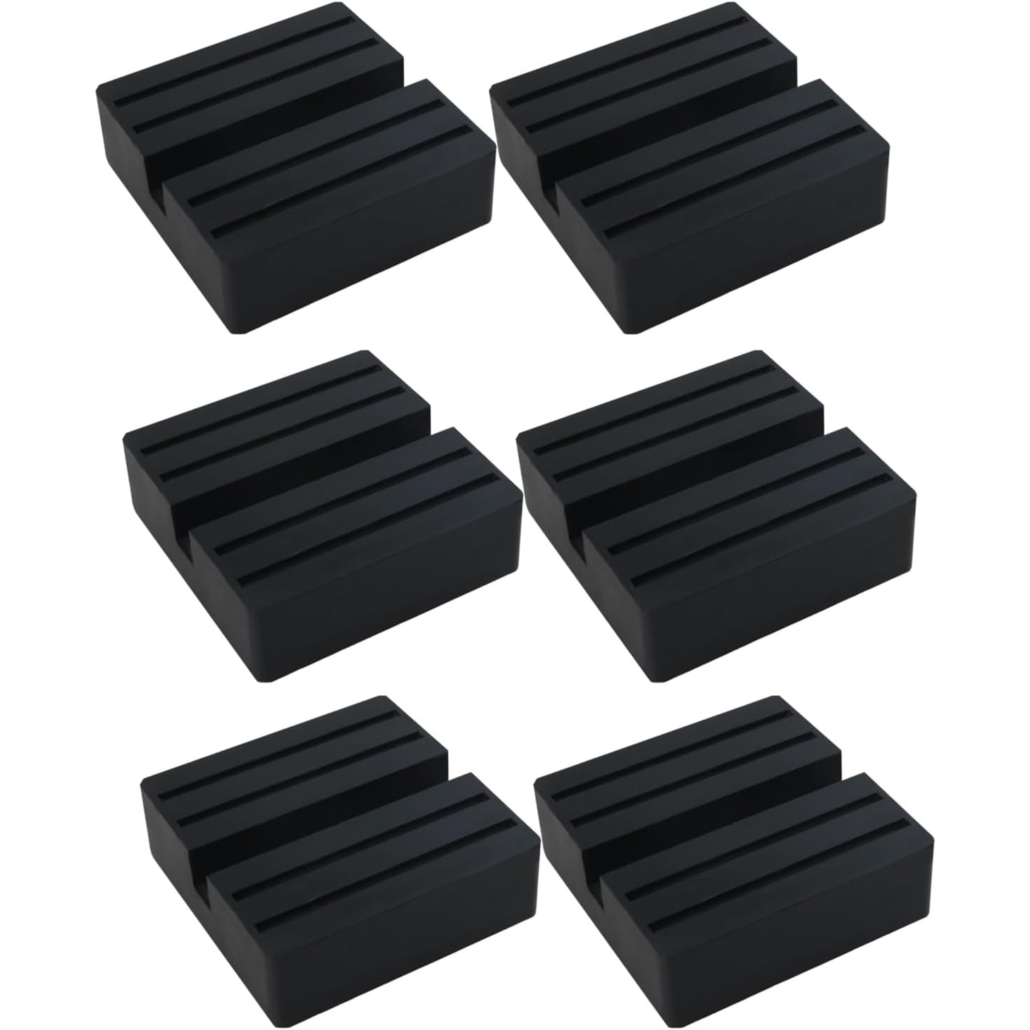 6pcs 75x75x25 Mm Rubber Plate, For Car Jack, Trolley Jack, Axle Stand