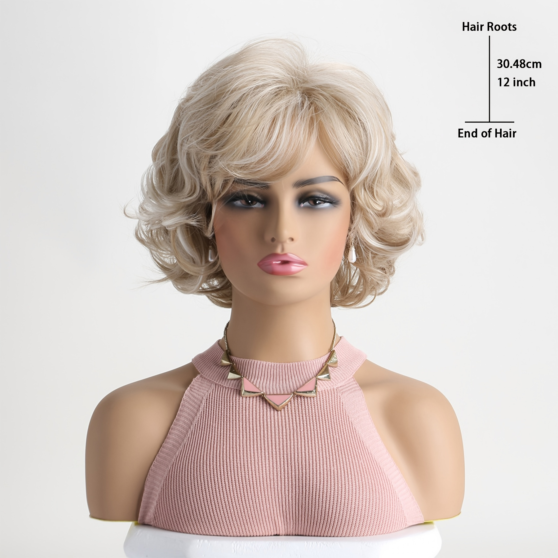 

Women' Curly Hair Golden Loose Wave Party Wig