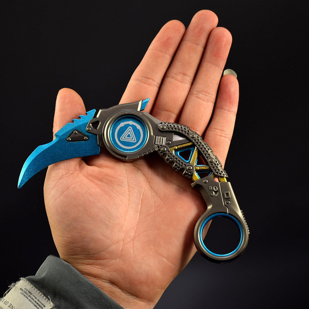 

Modèle en métal collectible de griffe de Raptor, couteau en de 5.91" avec thème de jeu, bleu et , avec détails sculptés, pour la présentation de la de la