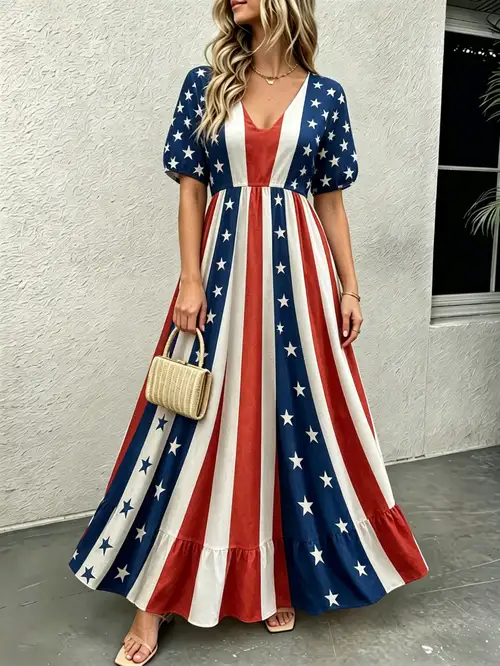 american flag maxi dress Patriotic Halter Backless Flag Print Bodycon Maxi Dress Canary Houze
