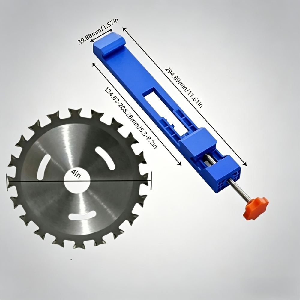 TEMU 2pcs Circular Saw Accessory Set, 4-inch 40-tooth Steel Circular Saw Blade, With Adjustable Guide Rail, No Power Required, Suitable Cutting And