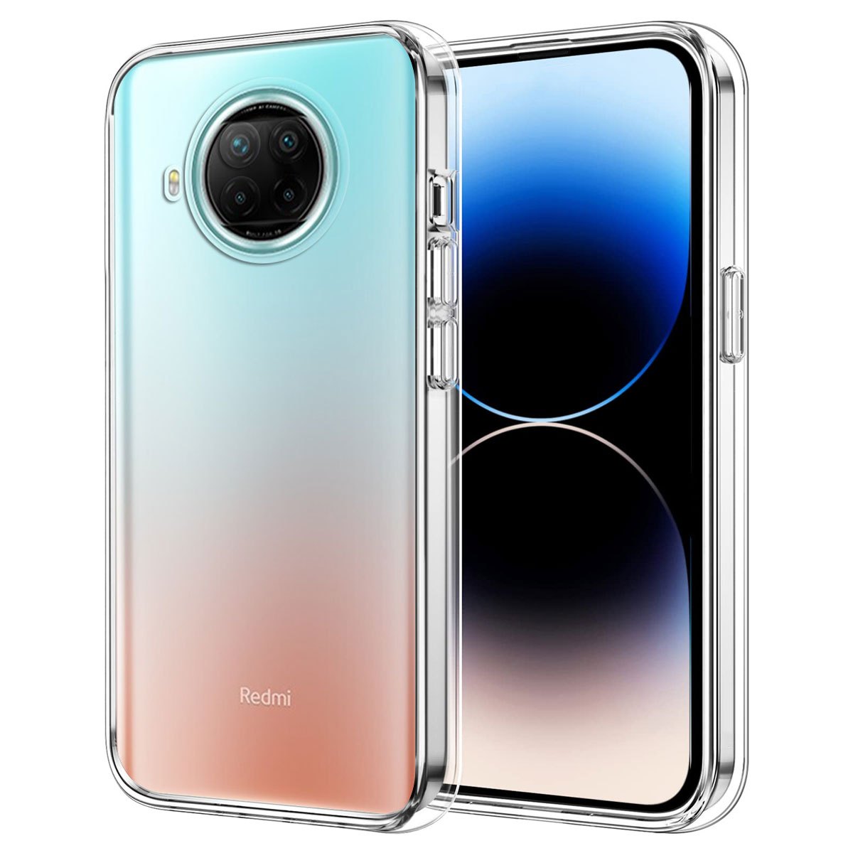 TEMU para Xiaomi Mi 10T Lite 5G, carcasa parachoques a prueba de golpes, antiarañazos trasera transparente