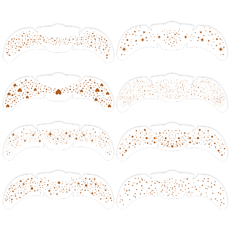 Image of 8 Sheets Brown Freckles Stickers Heart Freckle Tattoos Stickers Waterproof Temp Tattoos With Heart Dot Pattern For Accessories For Party Festival