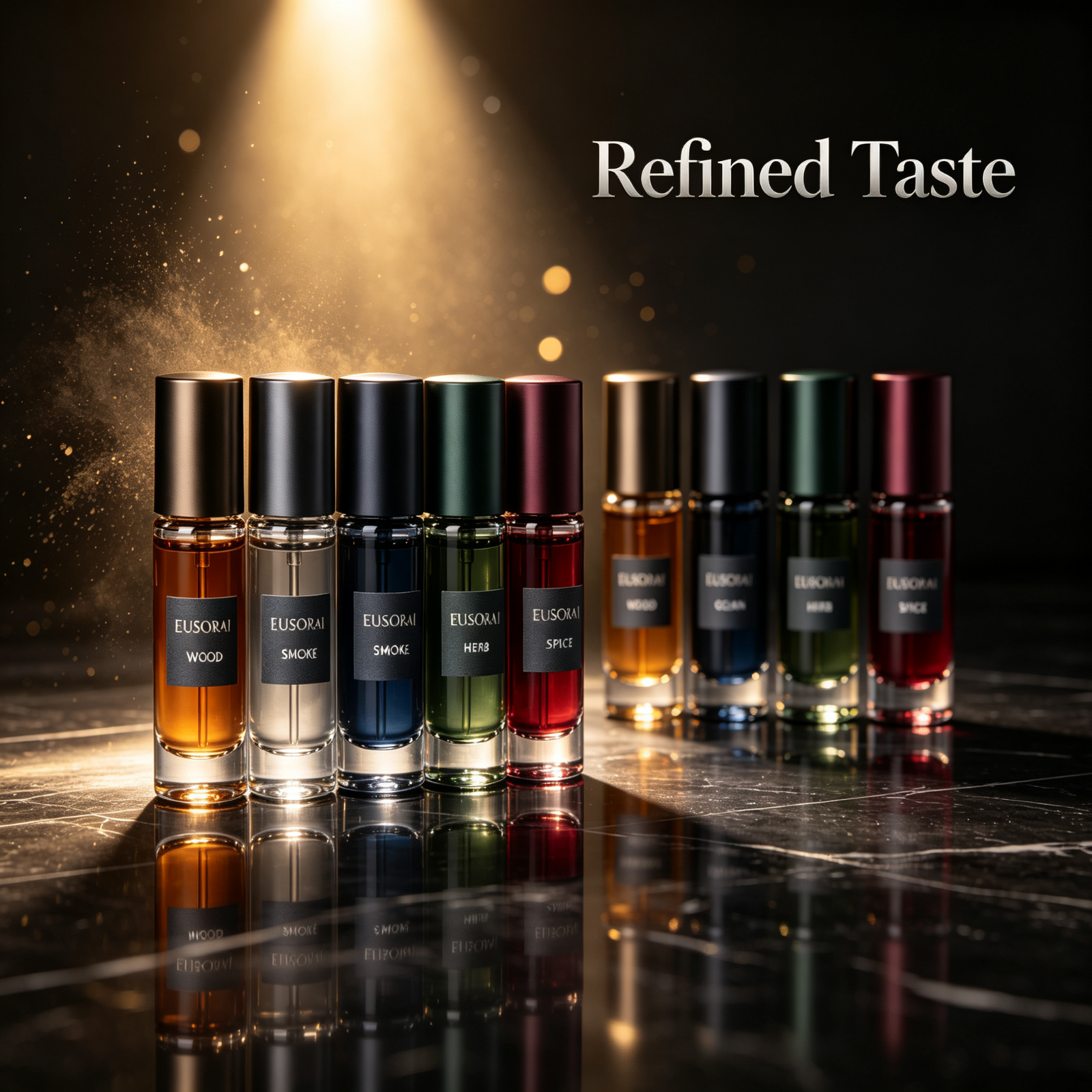 TEMU Eusorai B 5pcs 5ml Spray Set Portable Travel Size Multi-scent Fragrance Collection Wood Smoke Ocean Spice Long-lasting Perfume Gift Set