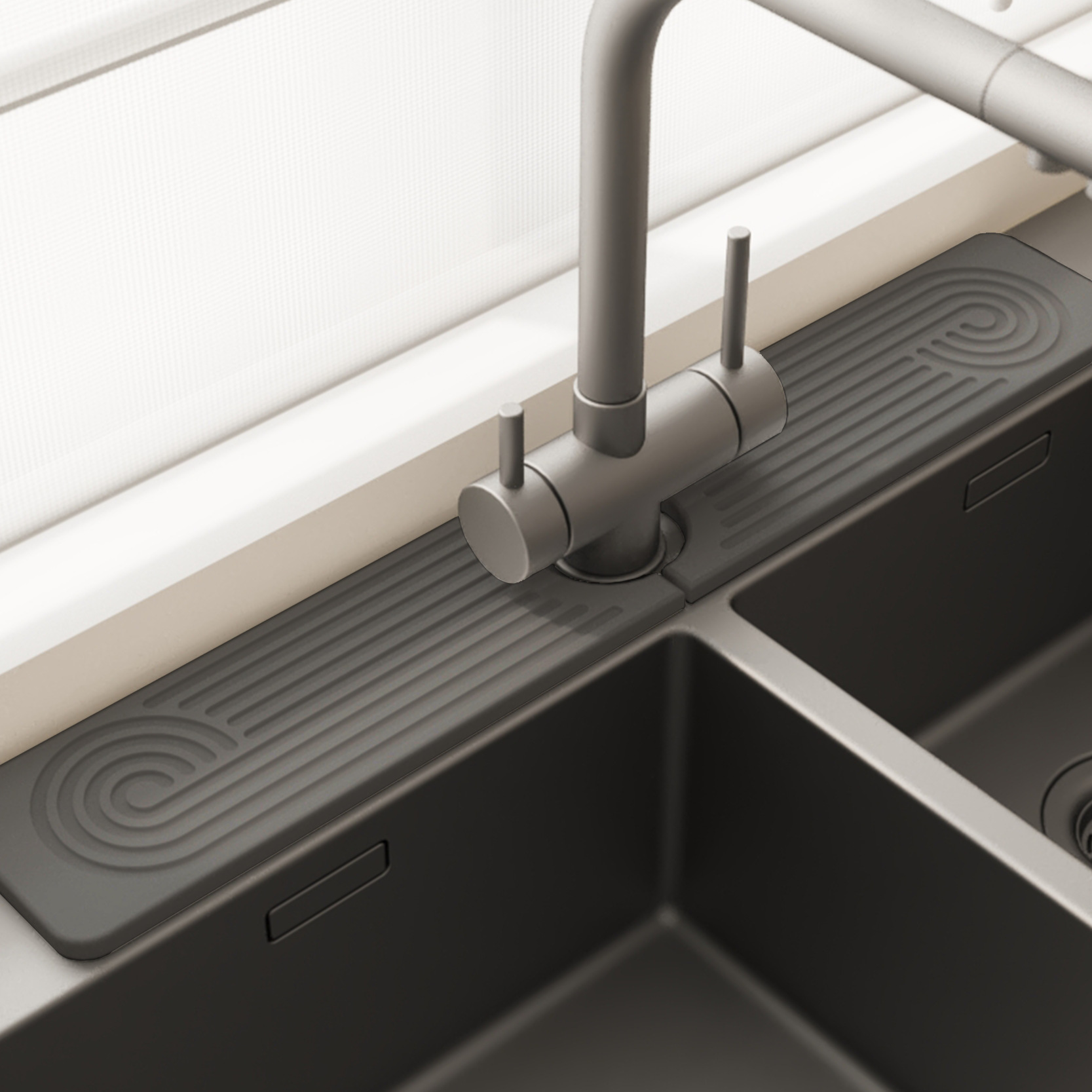 TEMU Tapis de robinet en pour évier de cuisine - Protecteur d'évier en diatomite à séchage rapide empêche l'humidité, plateau en super absorbant pour