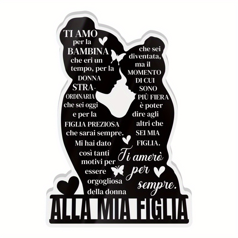 TEMU Decorazione da scrivania 2D piatta - Ti amo per che una volta eri, per straordinaria che sei oggi, decorazione per la casa, , , regalo per la