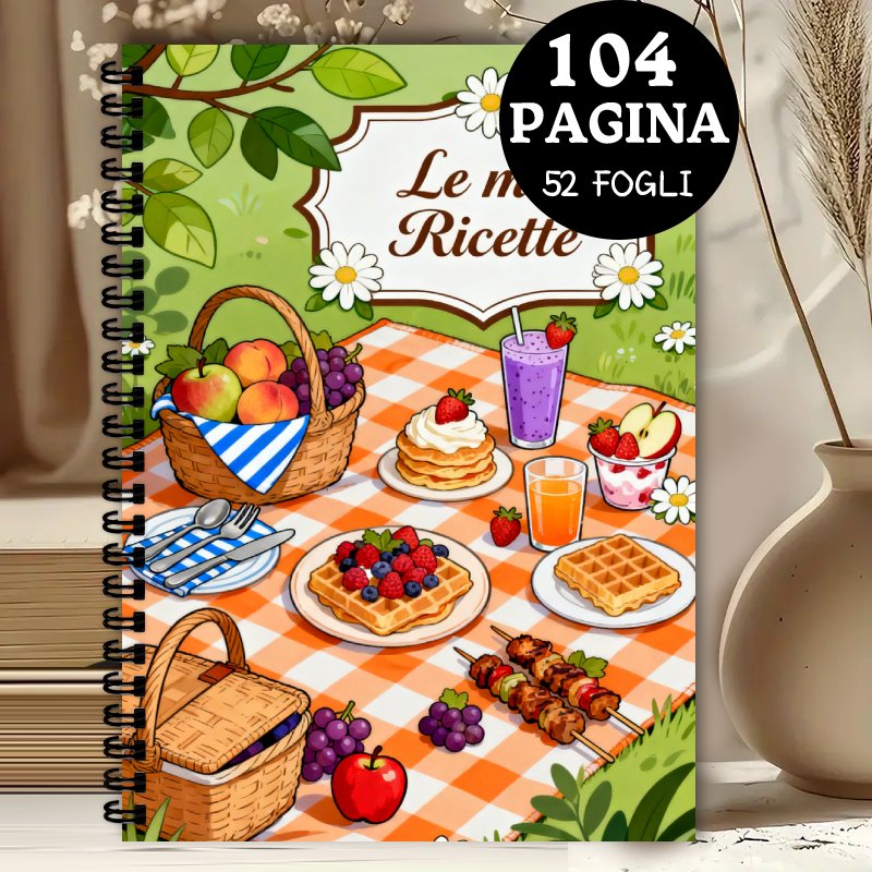 TEMU 1 pz, Libro di Ricette Italiane, da Cucina In di 104 con Rilegatura a Spirale, Regalo per i Cuochi di Famiglia per Registrare le Ricette
