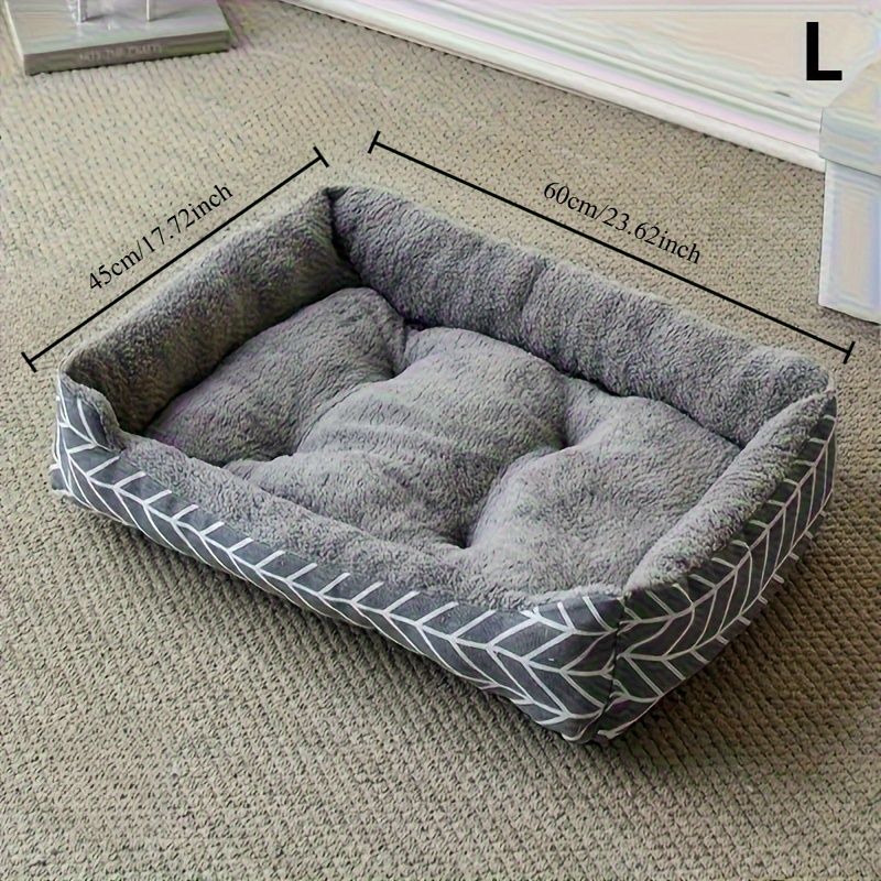 cozy gray cat bed with diamond pattern soft polyester pet bed for indoor cats machine washable durable   small spaces cat bed for indoor cats small   bed   furniture plush pet bed Product details 3