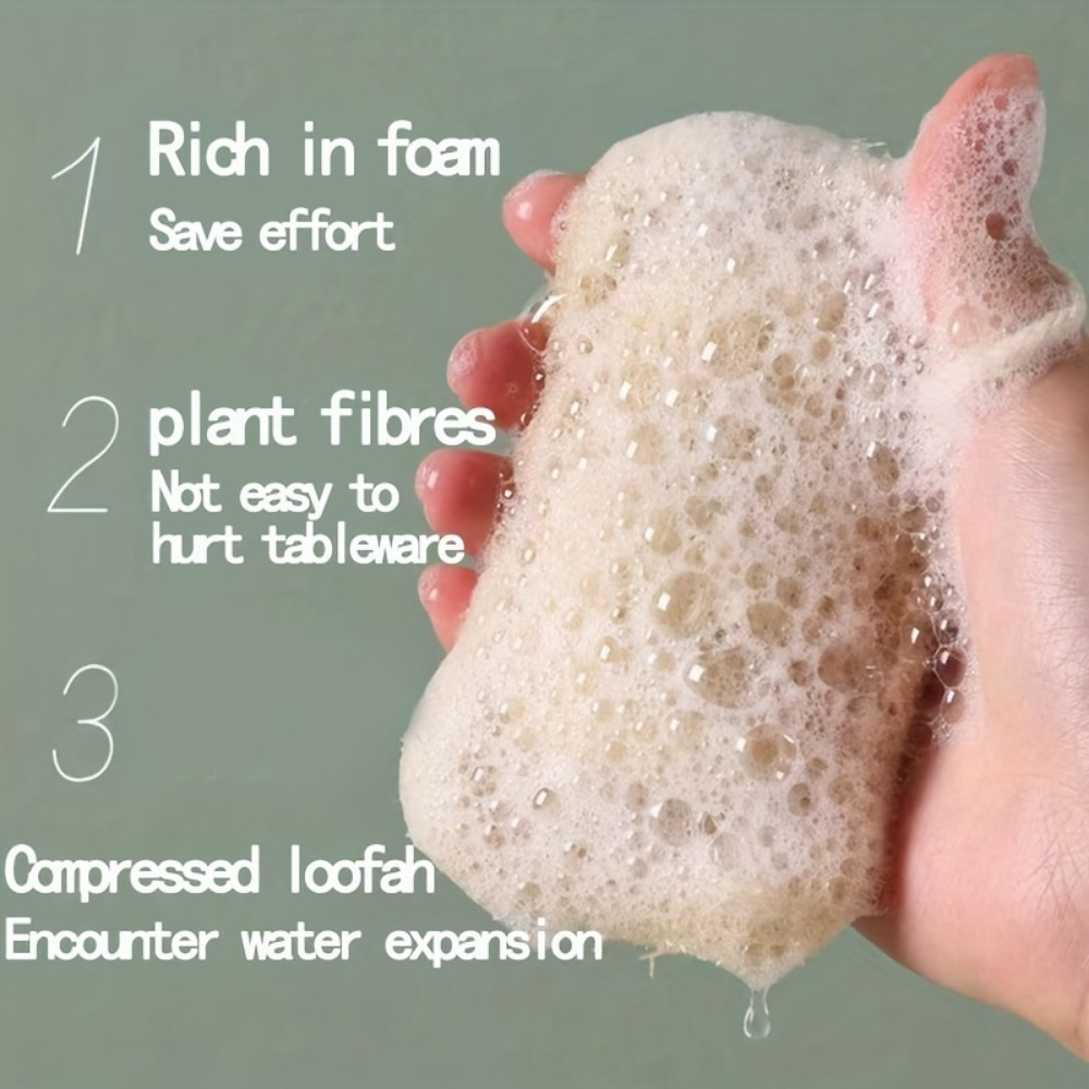 5pcs natural loofah exfoliating body scrubbers versatile for face   bathroom cleaning high quality plant   christmas gift details 2