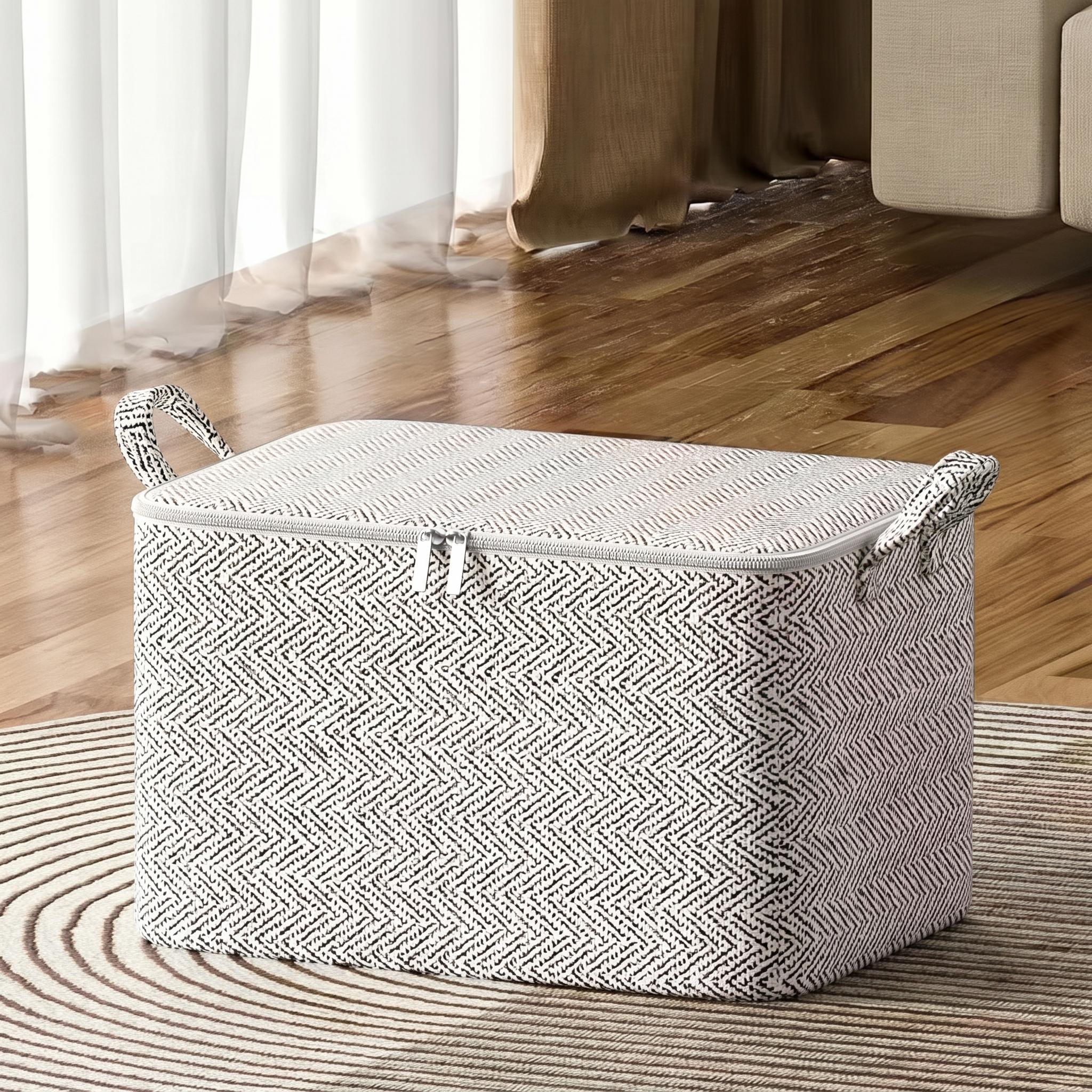 TEMU Extra Large Capacity Foldable Storage Bins, Moving Bags With Lids For Spring Storage, Household Moving Packing Bags And Storage Baskets,