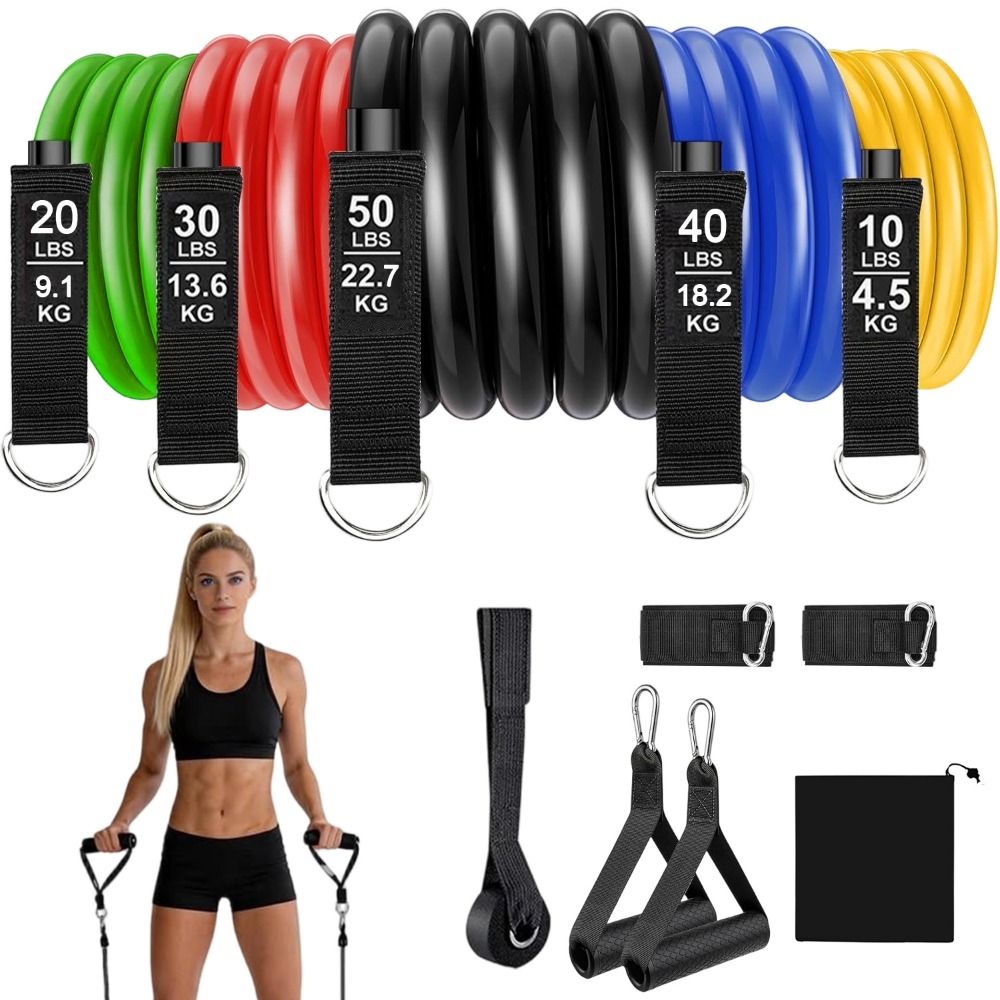 Image of This Includes 5 Resistance Bands At Different Resistance Levels The Training Needs Of Beginners And Fitness Enthusiasts. Lightweight And Portable, Convenient For Exercising At Home, In , Or Outdoors.