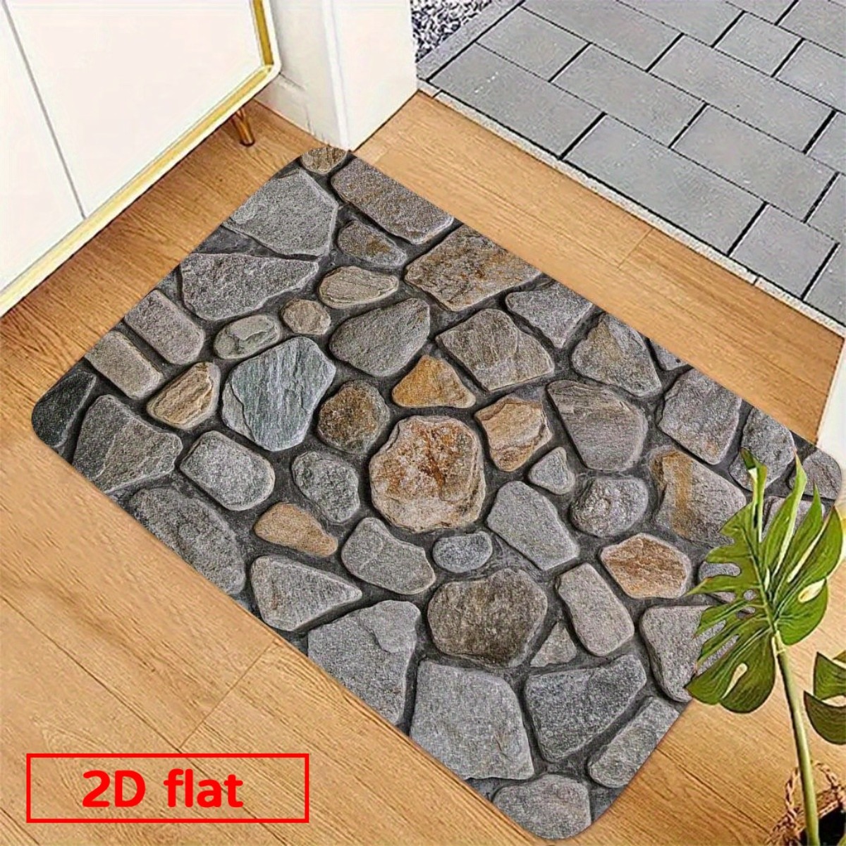 TEMU -patterned Welcome Suitable For Front Doors, Patios & Indoor/outdoor Use - Non-slip Rubber Base Low-profile Mat, Machine Washable Suitable For ,