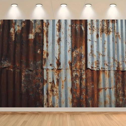 a textured background featuring rusted metal panels the feeling of rustic beauty and this banner is perfect for outdoor environments and garden decor