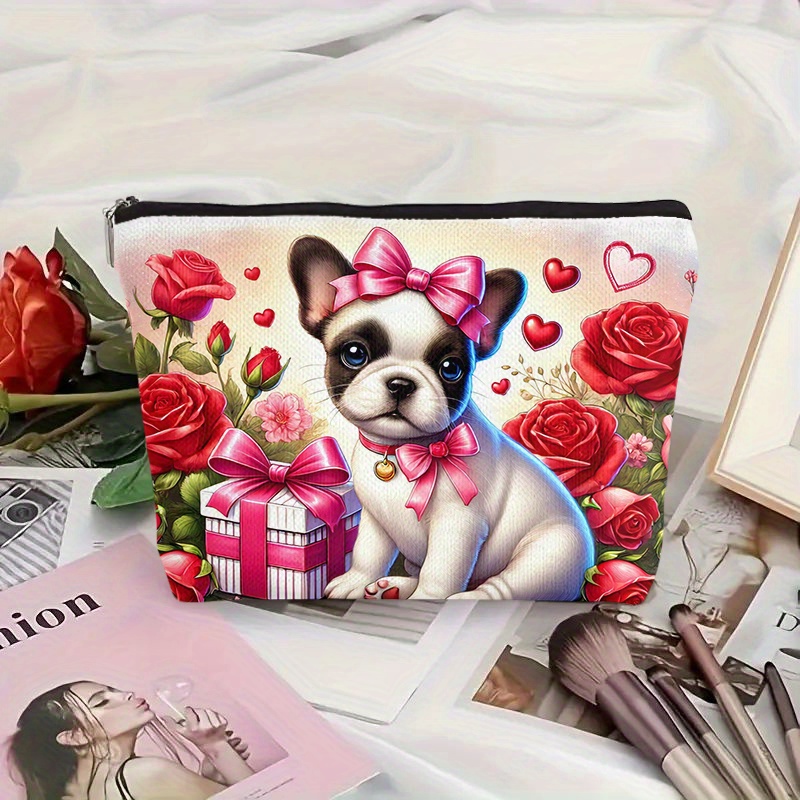 makeup tasche stück wunderschöne hunde herzen leinen Temu Germany