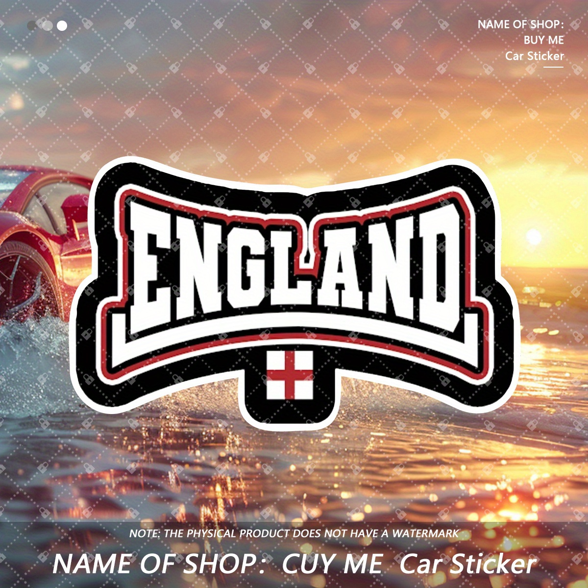 

England Vinyl Decal - & Waterproof Sticker For Cars, Motorcycles, And Laptops - For Vehicles & Personal Items - , Suvs - Unique Gift Idea