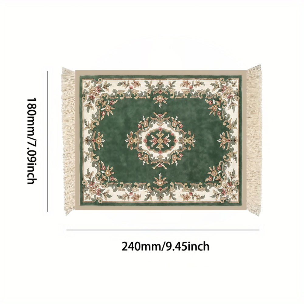 TEMU [retro Carpet Mouse Pad] Retro Style Persian Mini Woven Mouse Pad With Tassel Creative Patterns, Laptop Mouse Pad Persian Carpet, Home Desk
