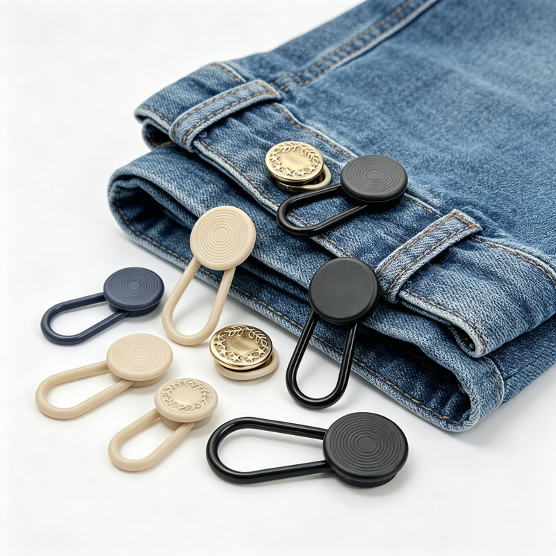 6-pack Jeans Button Extenders Buy , No-sew Metal Waistband Extender, Instant Waist Tightness Adjuster, Rust-proof Durable Waist Expanders For Trousers Shirts Work Pants Unisex