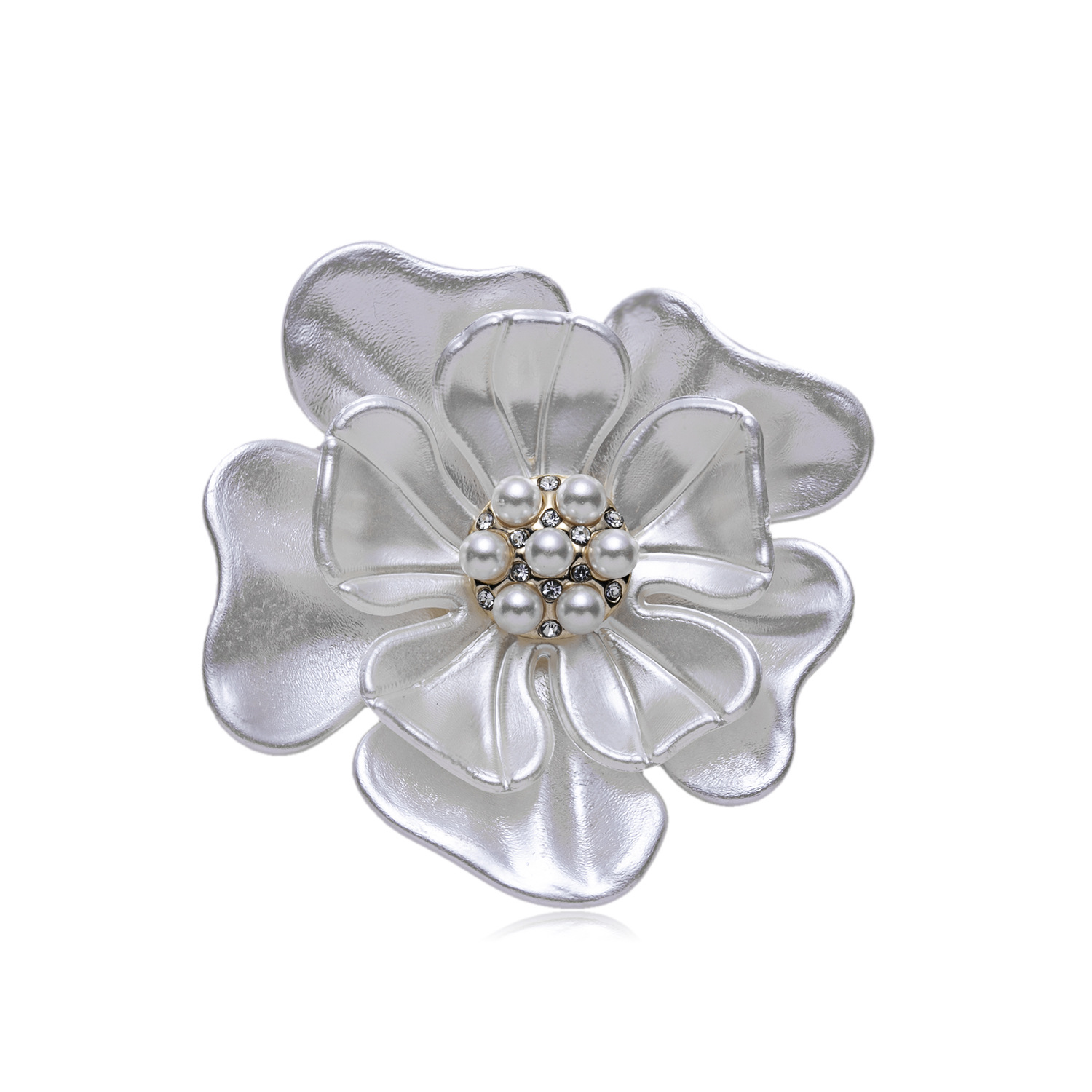 TEMU Une nouvelle broche florale pour femmes, un accessoire de boucle de foulard élégant et polyvalent
