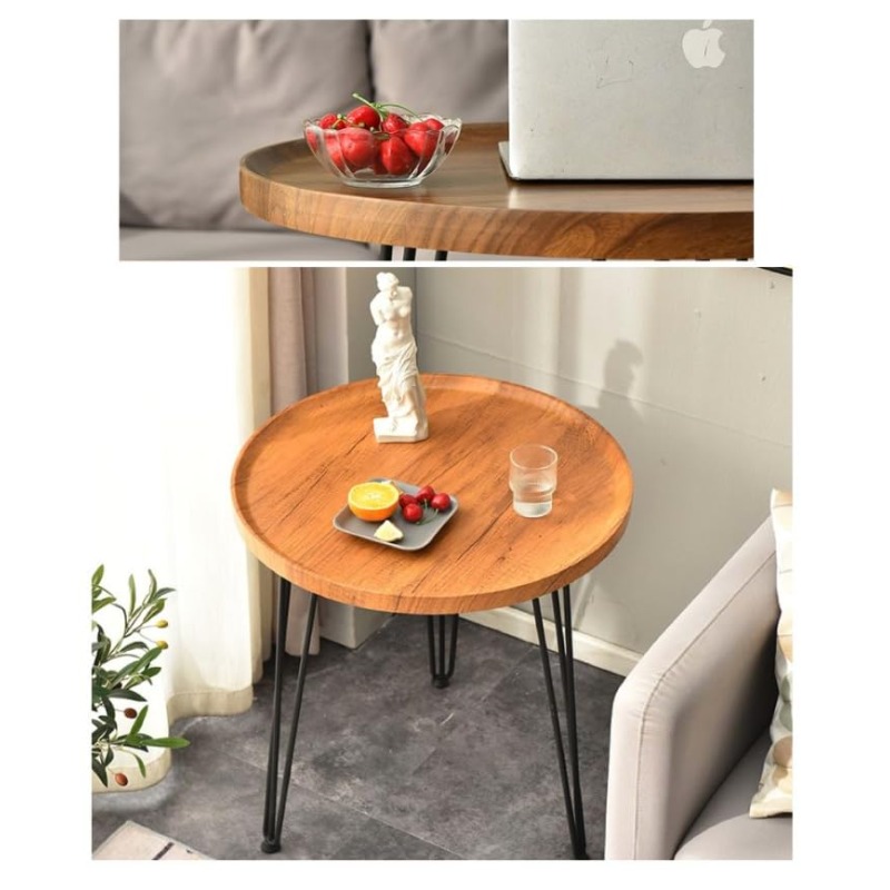 Home Decor Nordic Rounded Side Coffee Table 50X50Cm