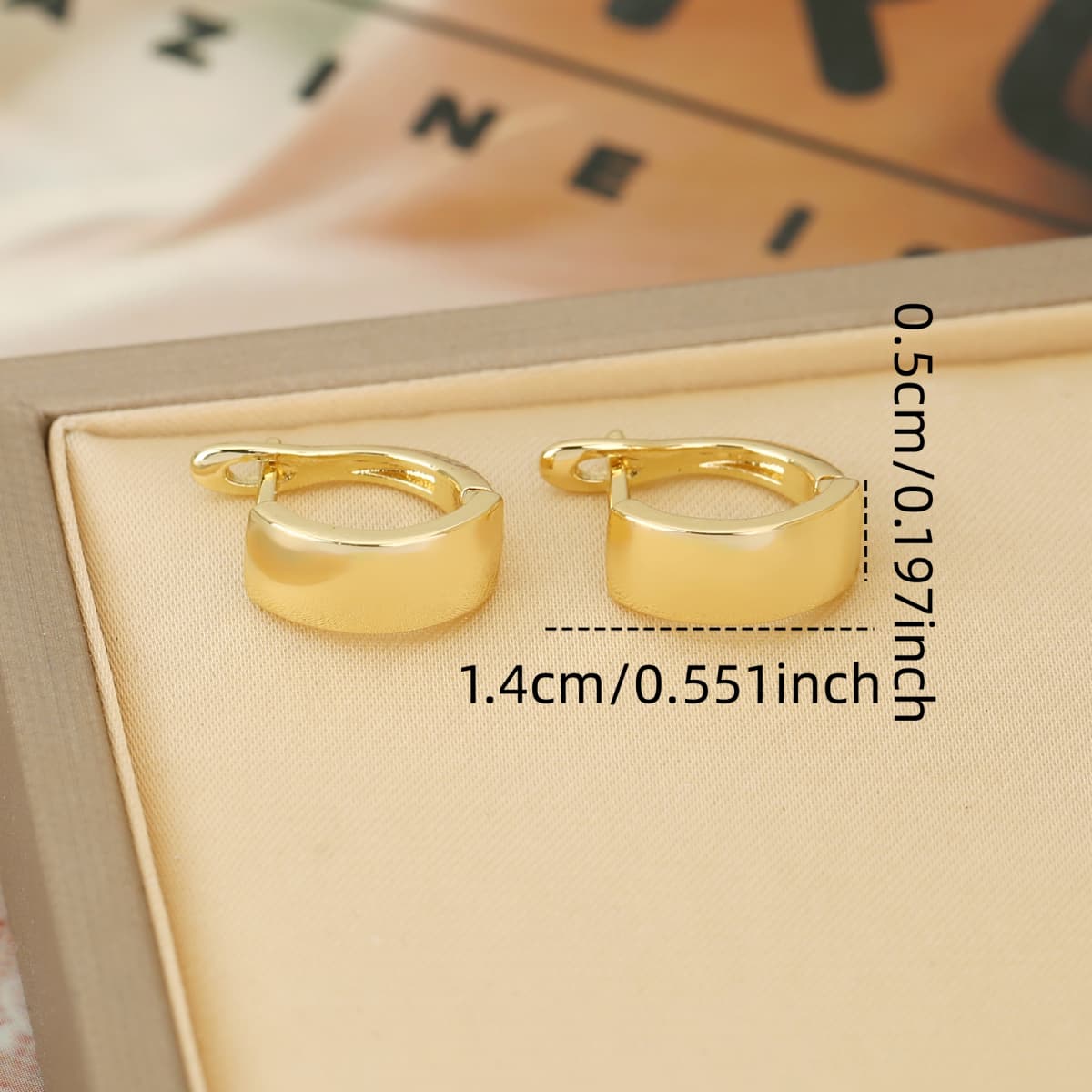 Unisex Copper Inlaid Zirconia Classic Elegant Earrings