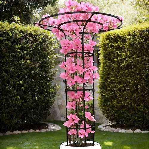 84 65inch black metal trellis rust resistant outdoor cage support plastic coated suitable for climbing vines flowers and roses structure plastic grid plant ladder support