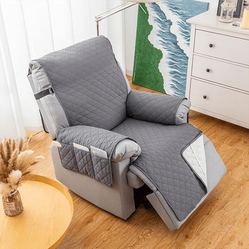 1pc sofa and recliner covers pet friendly sofa cover with elasticated band design easy to clean suitable for single seater sofas and recliners living rooms bedrooms offices sofa cover with pockets modern sofa cover