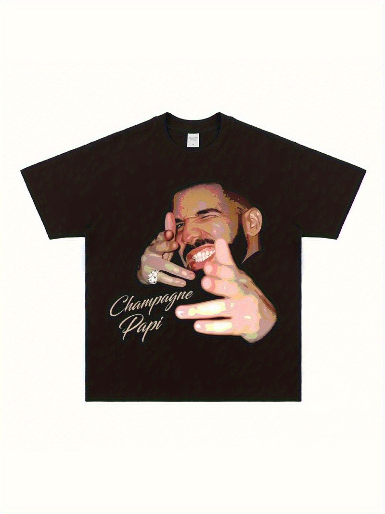 herren grafik-t-shirt – kurzärmeliges oberteil in standardpassform, maschinenwaschbar, schwarzes rap-shirt, ideal für lässigen -style, den täglichen gebrauch ausflüge,   mode, zeitloser rundhalsausschnitt