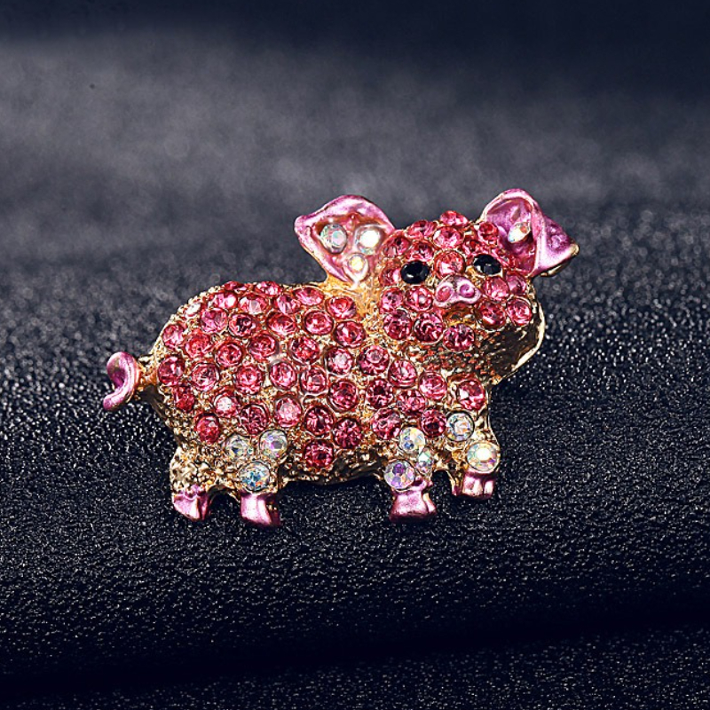 Image of 1pc Rhinestone Animal Brooch Fashion Exquisite Clothing Versatile Ladies Corsage Additions Bag Decoration