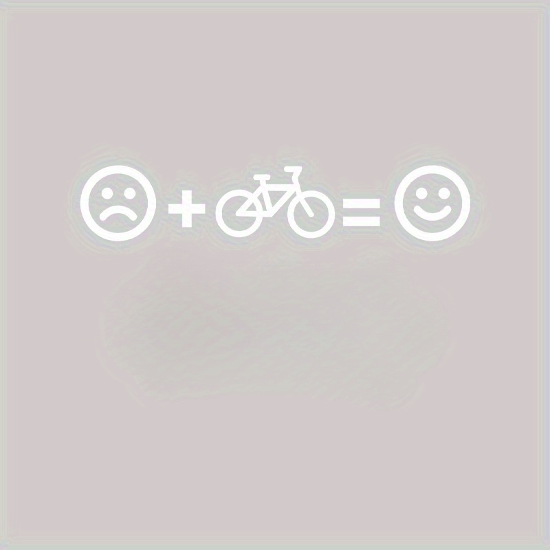 1pc Bicycle Decoration Sticker - Cycling With Happy And Bicycle Symbols, Suitable For Bicycle Fork, Wheel Handlebar, Disassemble - Suitable For Road Bike, Mountain Bike, Enhance The Visual Sty