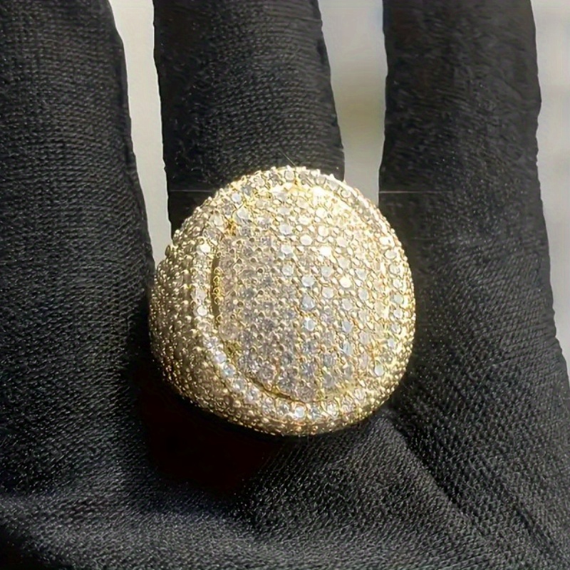 Luxury Blingbling Iced Out Micro Pave Zirconia Statement Ring