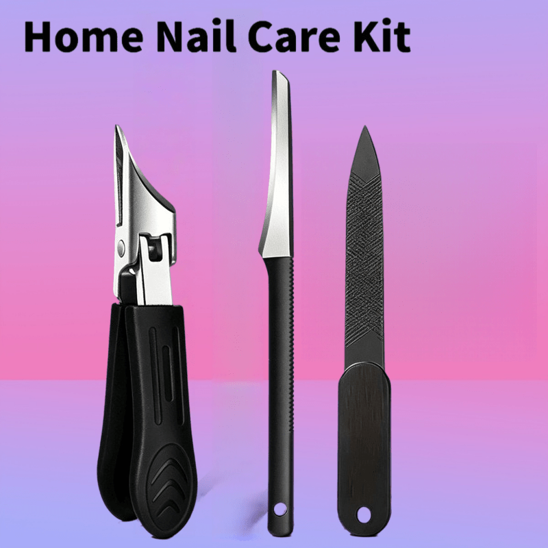 TEMU Heavy-duty Professional Complete Pedicure And Manicure Set - Stainless Steel Nail Care Tools, Curved Edge Nail Clippers - Heavy-duty Manual Foot