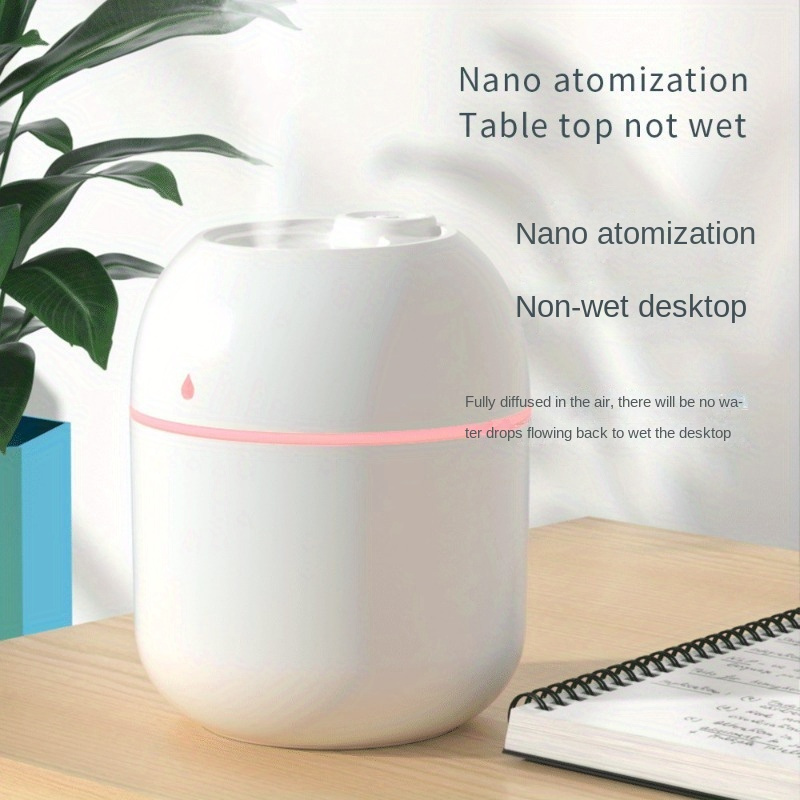 USB Night Light Humidifier - Cool Mist Multi-Scene Humidifier, Suitable for Bedroom/Living Room/Office Desk/Car Use, 36V Safe Voltage, Battery-Free Portable Design