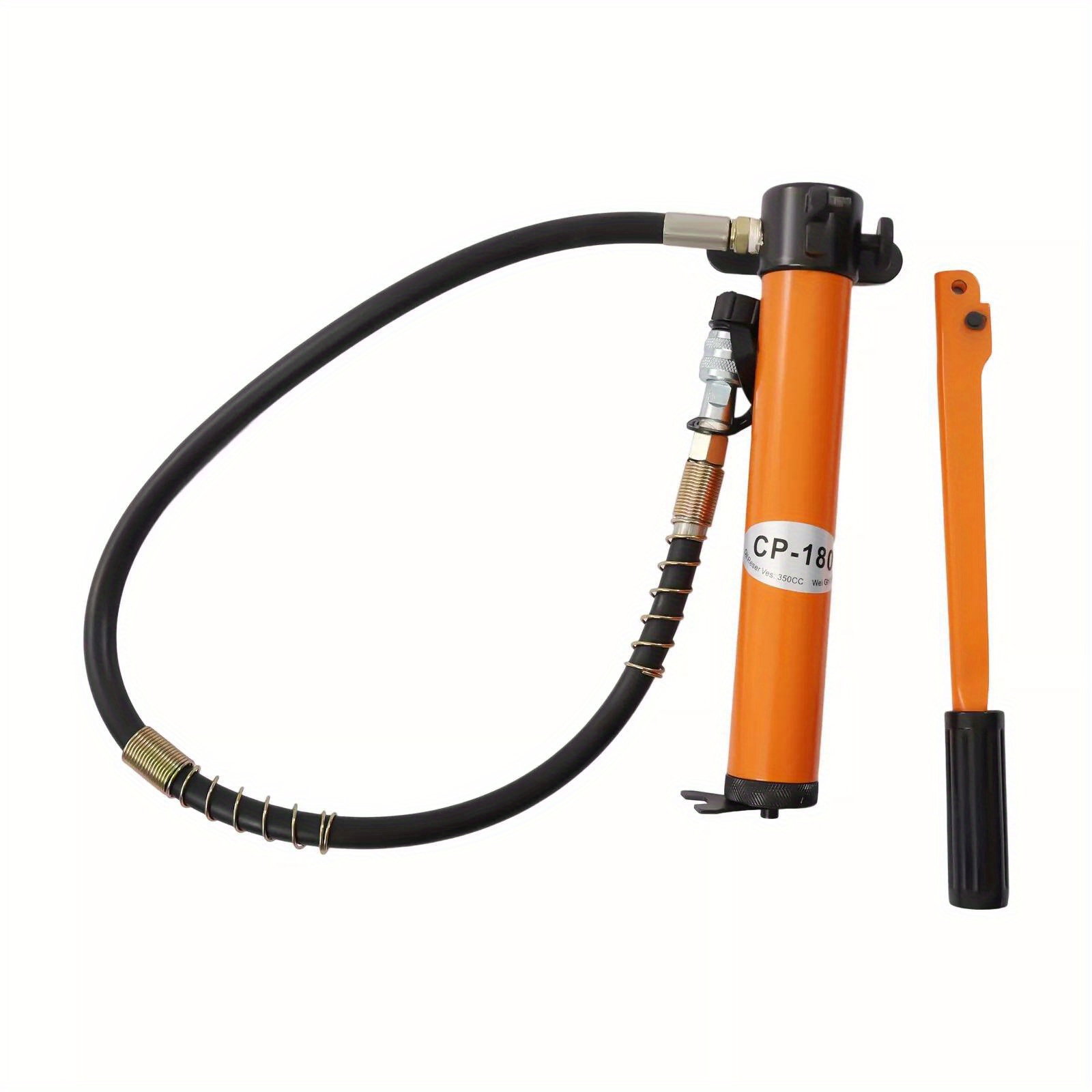 Image of Hydraulic Hand Pump Cp-180 Orange, 70mpa Max Pressure, Steel Body Rustproof, Ergonomic Handle, 350cc Oil Capacity, For Hydraulic Jack Press Tool