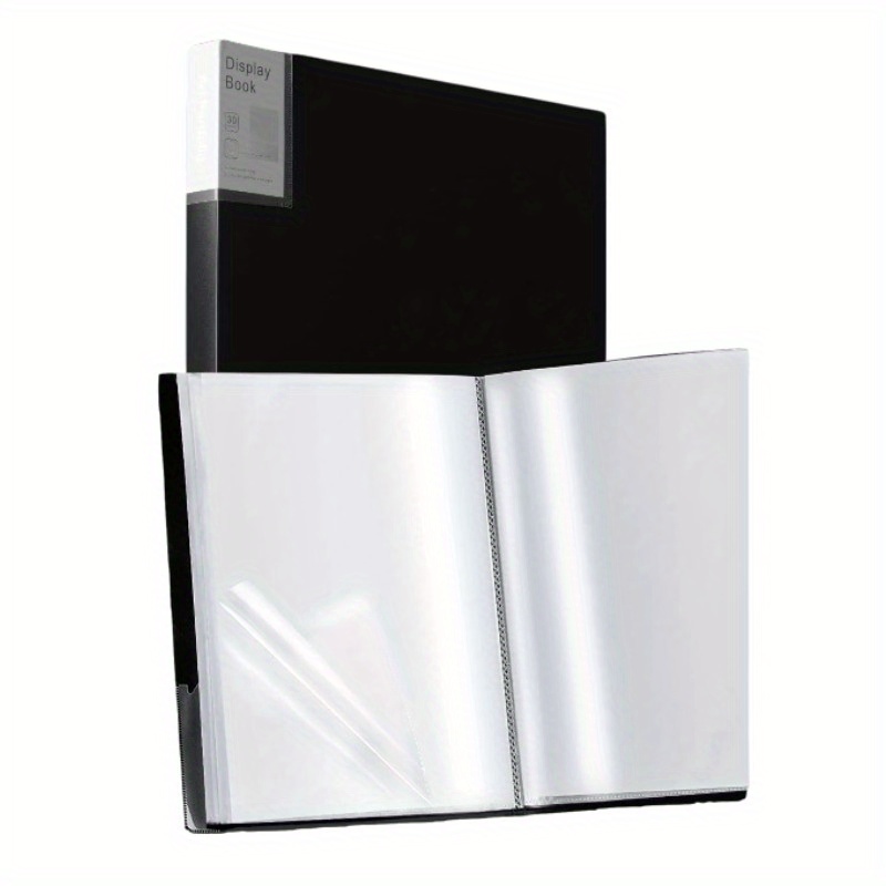 E-shop 30-Fach (60-Seiten) Kunst-Portfolio-Binder mit Plastikumschlägen – 8,5 x 11 Zoll Präsentationsmappe, Klare Blatt-Schutzordner