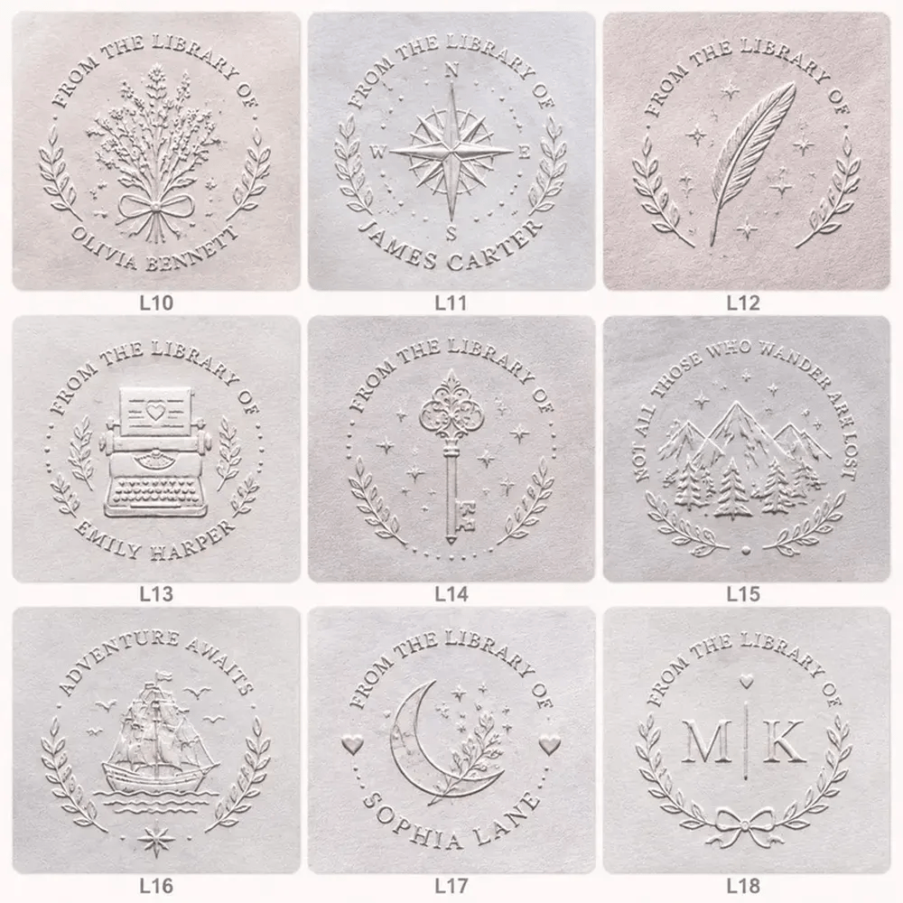 TEMU Personalized Book Embosser, Custom Library Embosser, Series From Book Embossers, Stamp, Gift For Book Lovers