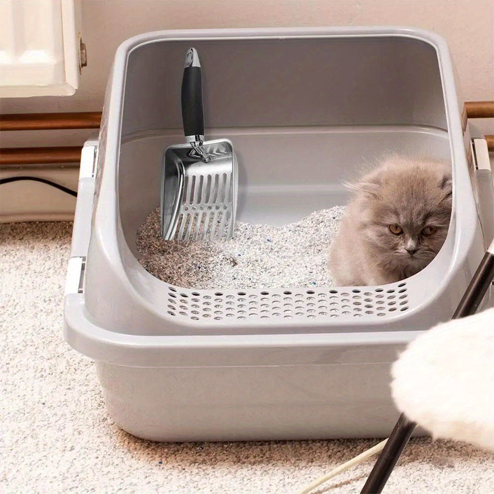 1pc stainless steel cat   with long handle   sand leakage design ideal for cat litter cleaning pet waste removal tool Product details 9