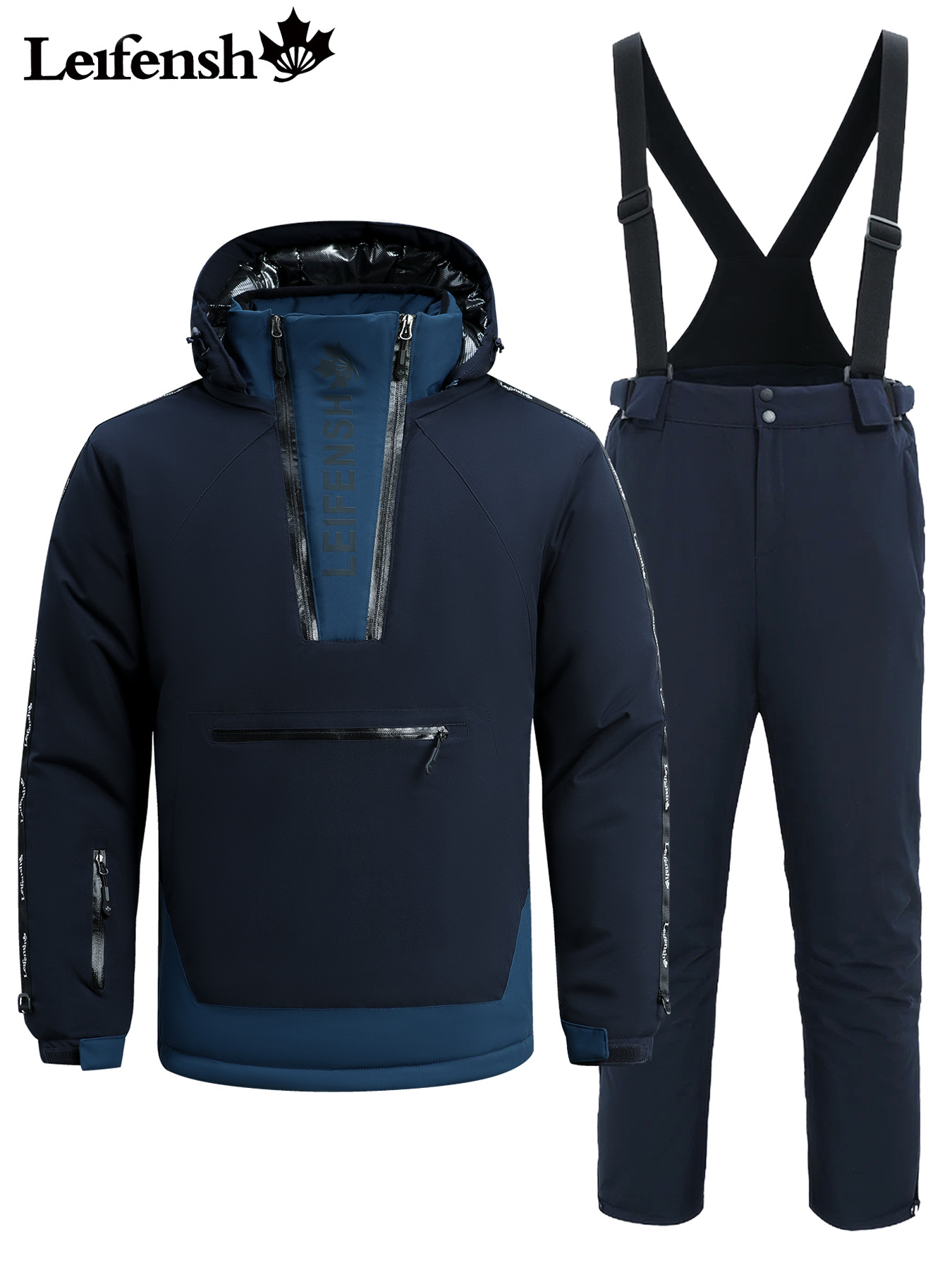 Men's Outdoor Casual Winter Sports Ski Suit, 2pcs Set