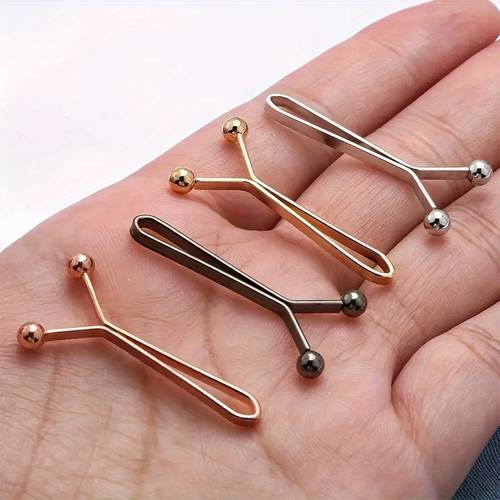 8 pack seamless shirt sleeve clips adjustable non slip cuff clips for waist tightening scarf holding mixed colors rose metal set