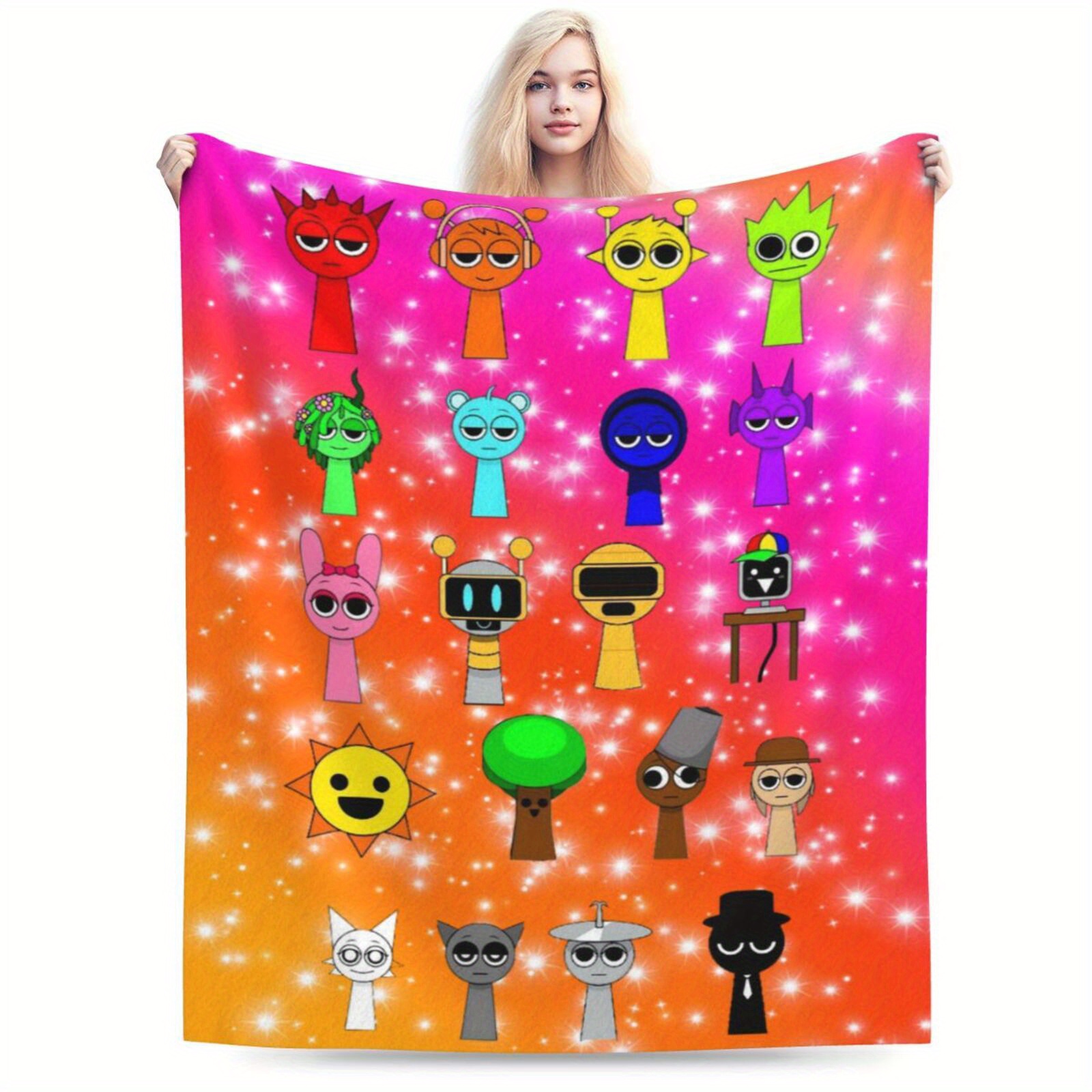 Destiny Bedding Sprunki Toys Trash Truck Cartoon Throw Blanket