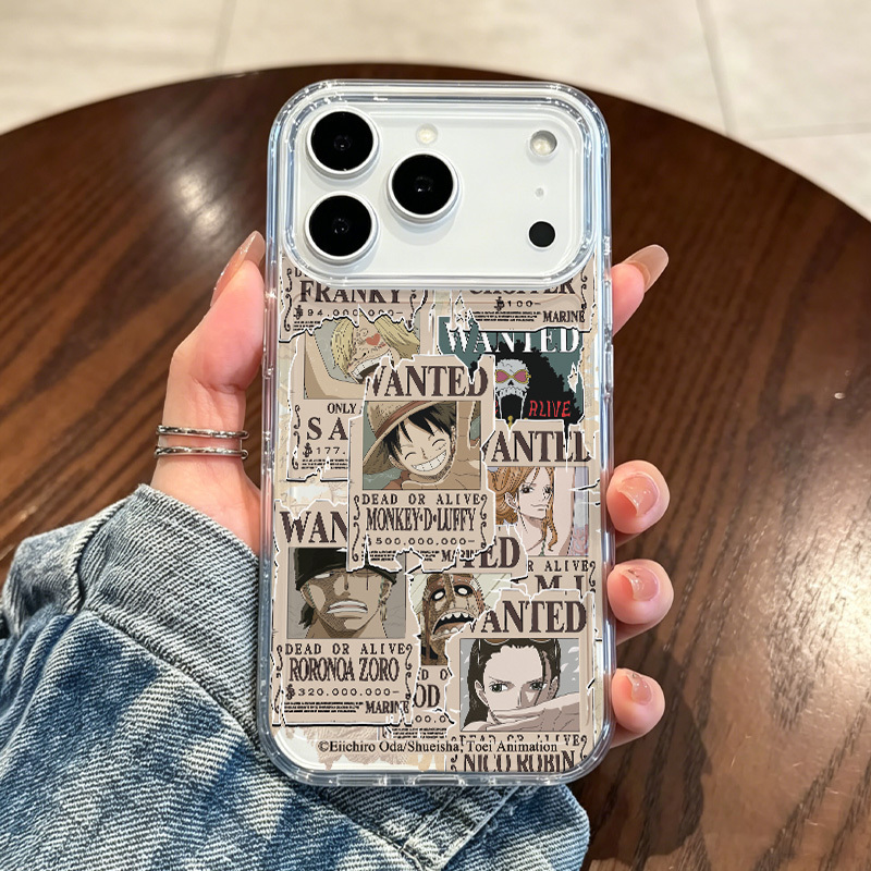 TEMU Phone Case: 1 Piece Transparent Phone Case, For 18 Pro, 17, 16 Pro, 15 Plus, 14 Pro Max, 13, 12. Cartoon Doodle Printed Protective Cover, Simple