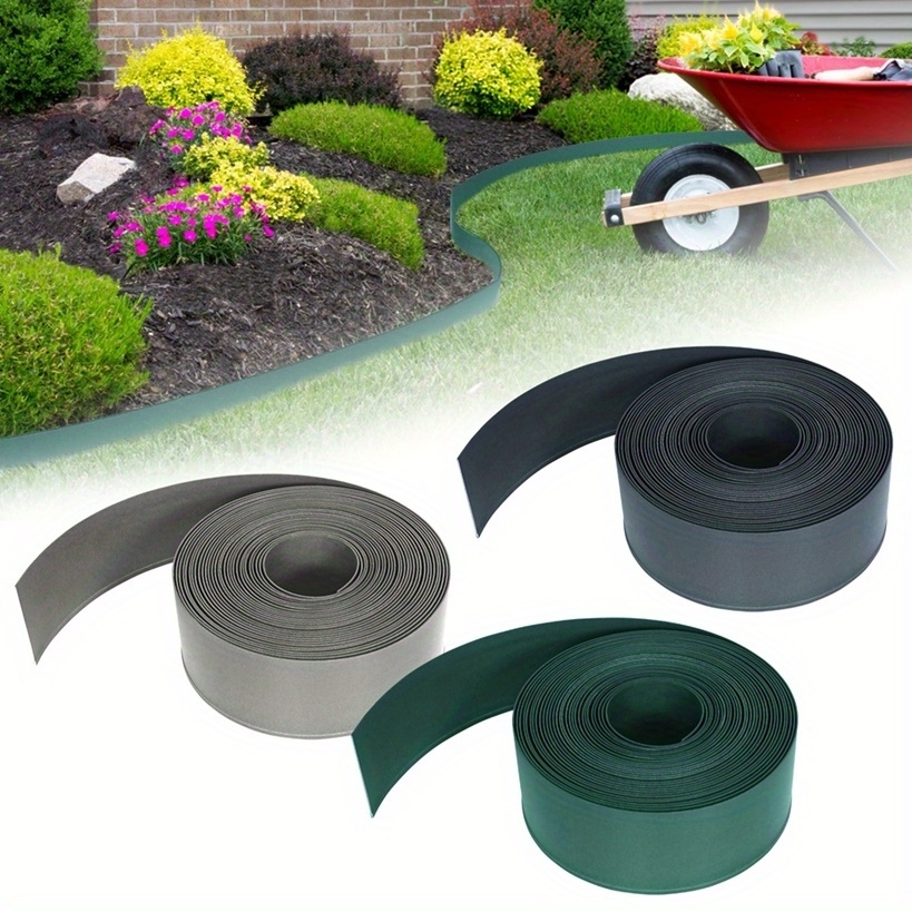 

Bordure Flexible pour Pelouse - Bordure de Jardin en PVC pour Courbes, Séparateur d'Herbe Invisible, Haute Qualité & aux Intempéries, Rouleau de 20m / /Vert