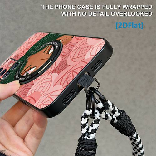 phone case 2d flat 360 rotating bracket phone case with detachable lanyard suitable for samsung galaxy a30 a30s a31 a32 4g 5g a33 34 35 5g a36 a23 a23 5g a24 4g a25 a26 5g a20 a20s a21 a21s a22 a22 5g