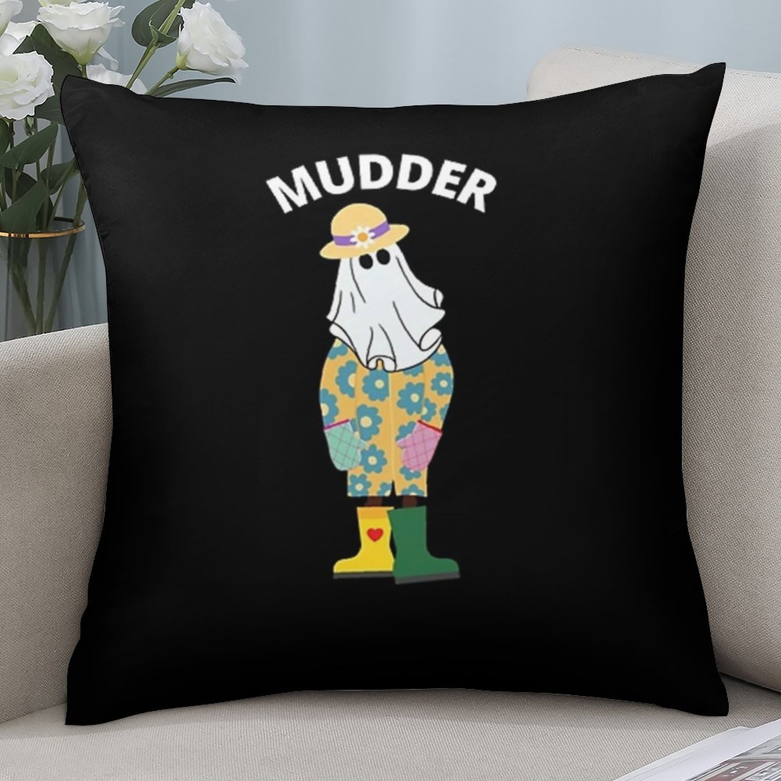 TEMU 1pc Da Mummer Throw Pillow Cover - Funny & Mud , Double-sided Soft Cushion Case With Zipper Closure, Machine Washable, Multiple Sizes For Home