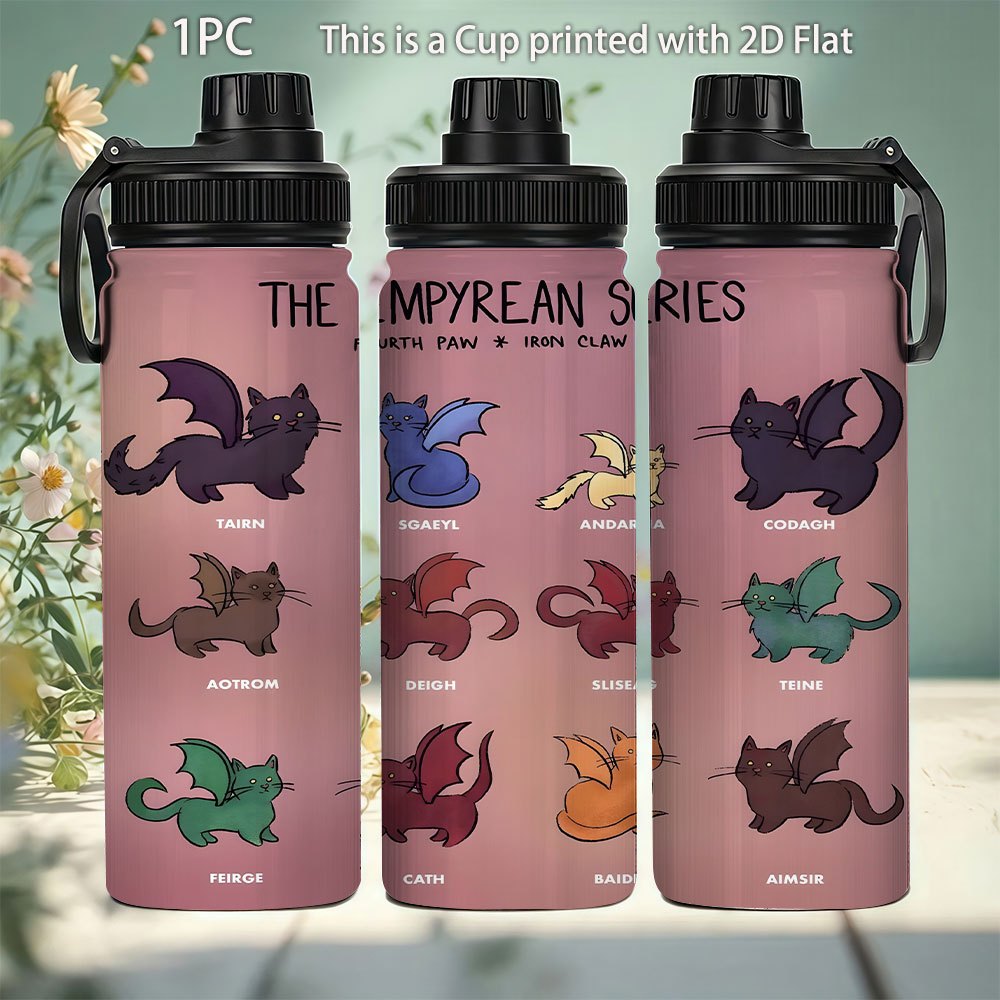 one piece of 20oz stainless steel water tumbler the   series featuring   of flying cats double wall vacuum insulated reusable multipurpose cups with a lid suitable for   and camping