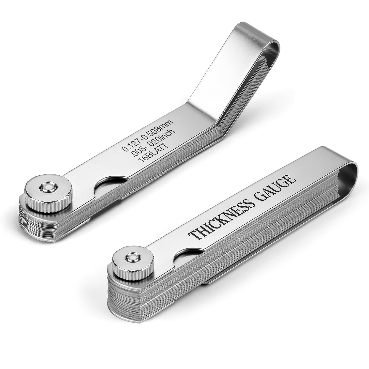 TEMU 2pcs 2.54mm Scale Set, 32 Right-angle And 16 Diagonal , Marked For Sae/metric Range Spark Plug Measuring Tool, Fill Gauge Kit, Suitable For