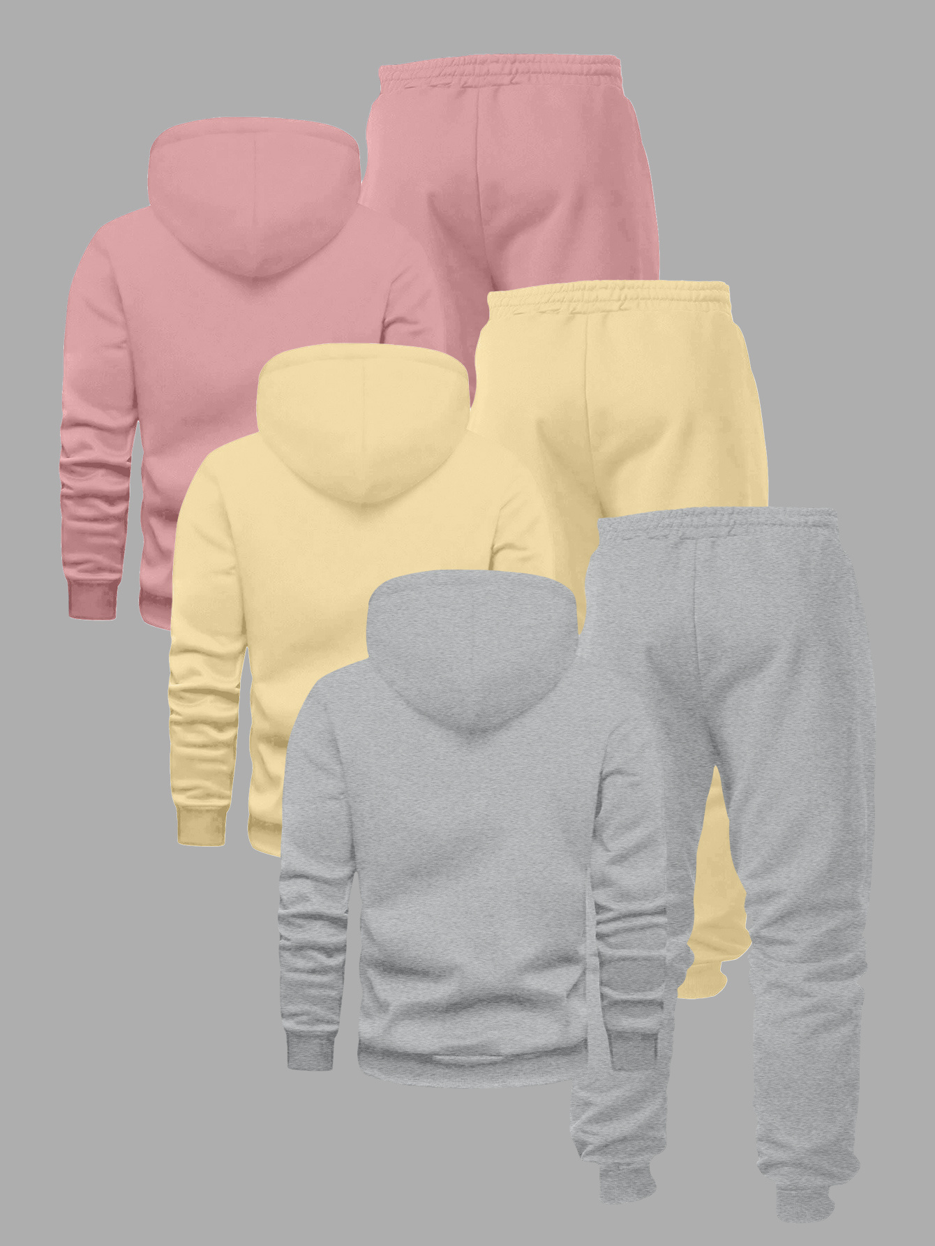 Men'S Casual Hooded Sweatshirt & Joggers Set - Geometric Letter Print, Regular Fit, Long Sleeve, Drawstring Waist, Geometric Pattern, Fall/Winter Collection, Fall Winter Apparel | Geometric Print Hoodie | Drawstring Hoodie