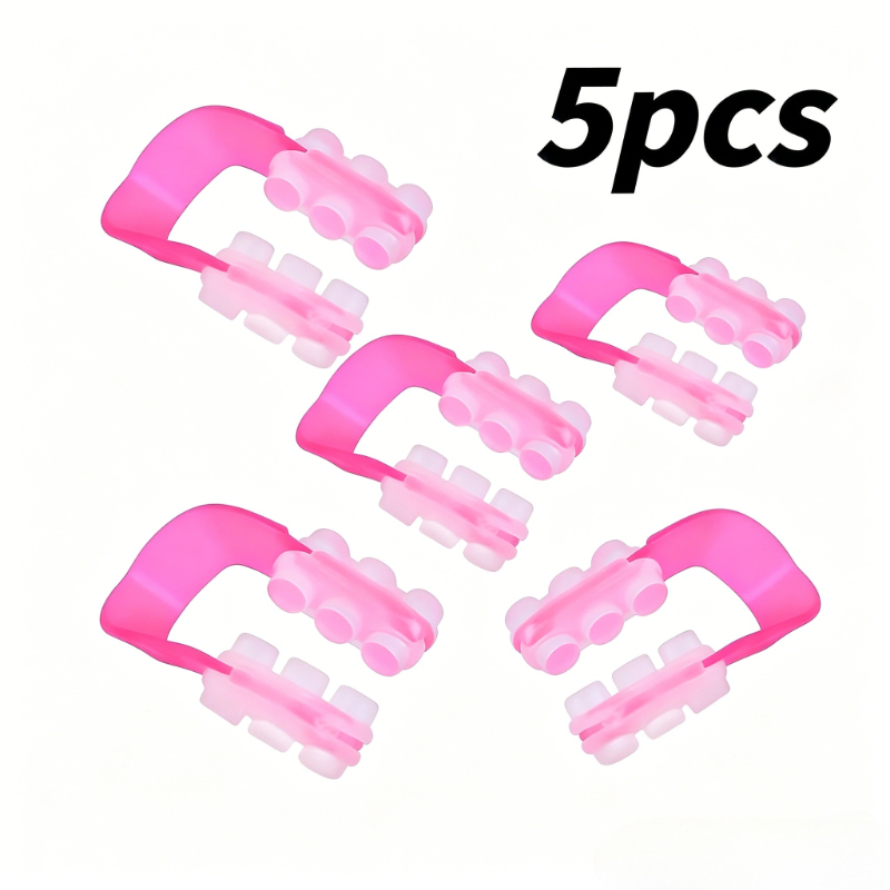 TEMU 5pcs Pack (5pcs Per Pack) Silicone Nose Bridge Clip - Soft Flexible Nasal Contour Tool Suitable For Daily Use, Non- Nose Lift & Device, Facial