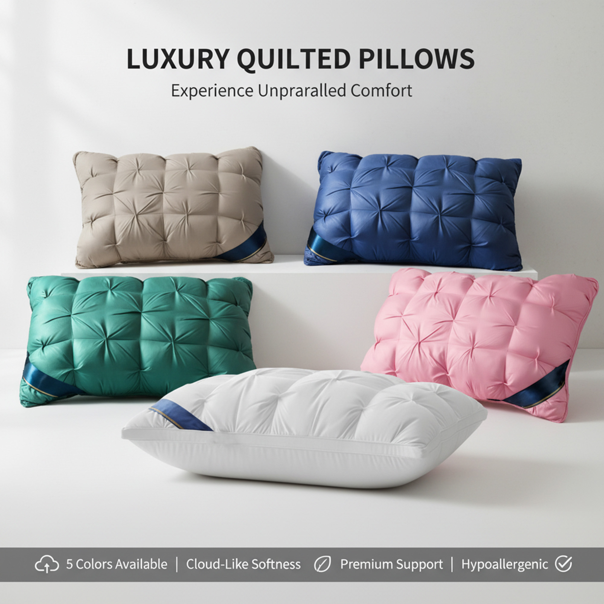 2pcs pillow supports neck for relaxing sleep soft and comfortable sleep pillow core moisture absorbing breathable household bedding pillow suitable for bedroom living room home decoratio