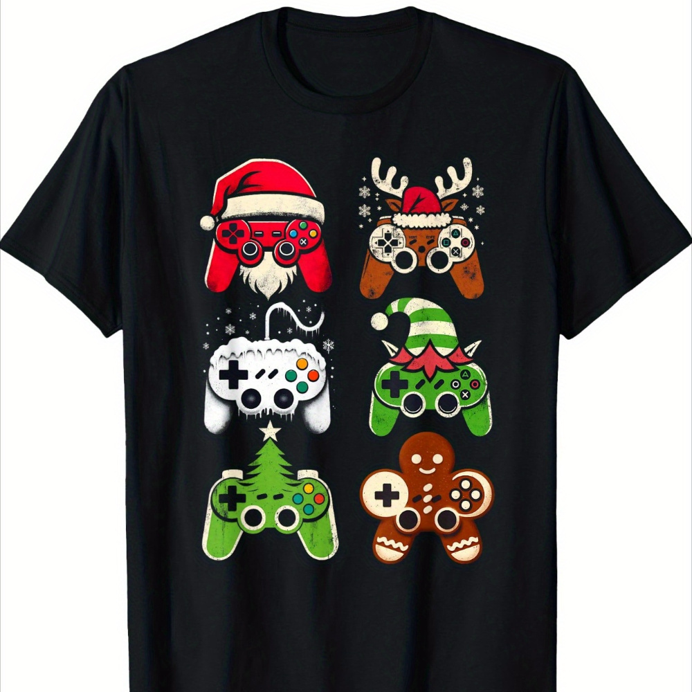 

Christmas Lights And Christmas Printed T-, Boys & Christmas Elf Controllers T-, For Christmas