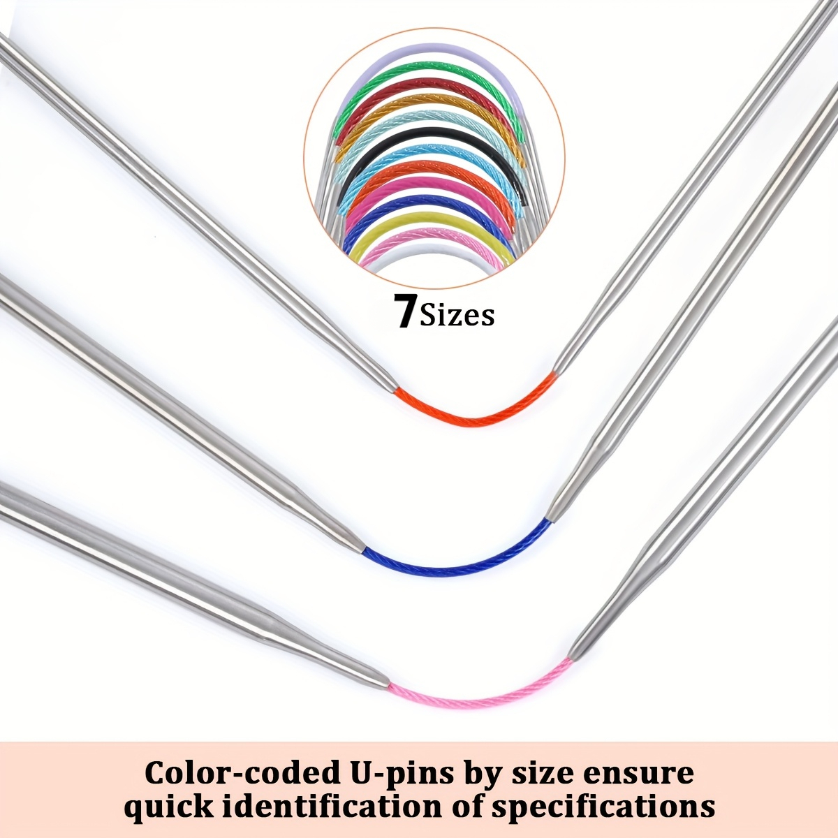 Flexible Double-Pointed Knitting Needles Set, 9 Inch